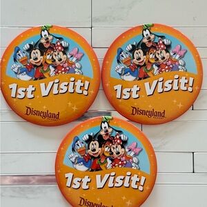 Disneyland Resort 1st Visit Buttons set of 3